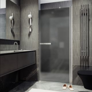 Душевая дверь MaybahGlass MGD-462-5 90см хром матовый/графит матовый